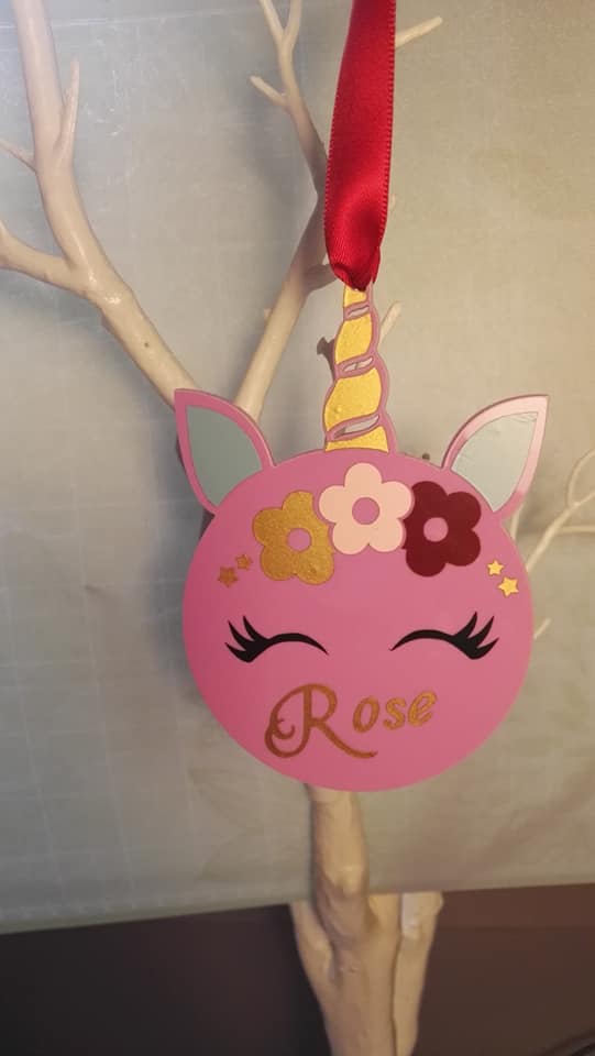 Acrylic hanging unicorn 10cm