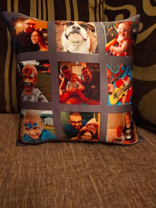 9 photo panel cushion cover