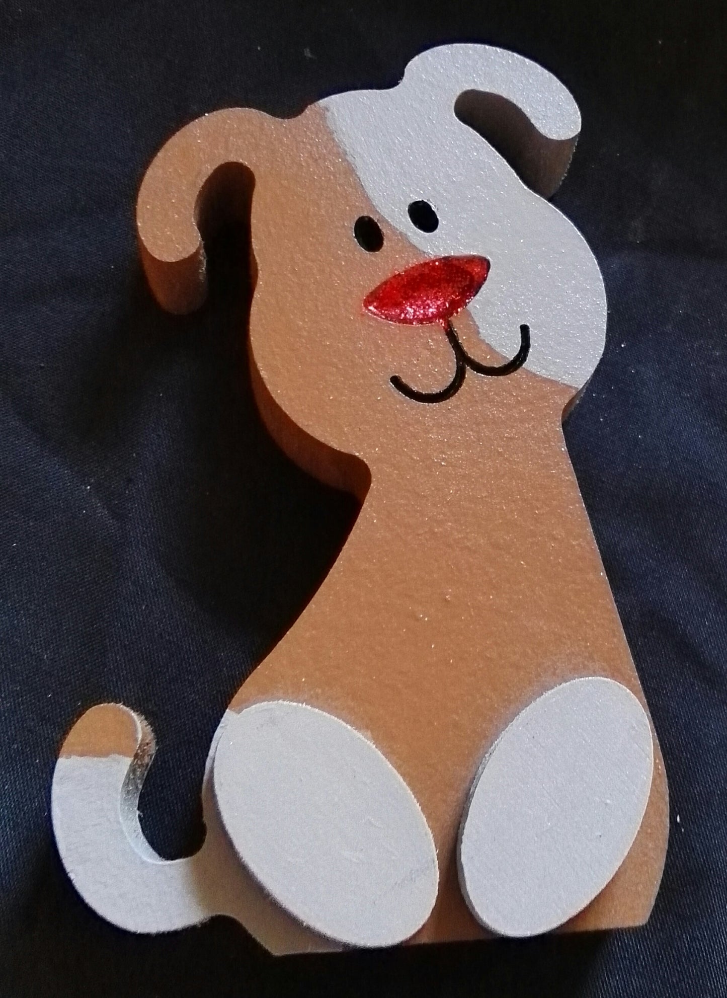 Freestanding wooden dog