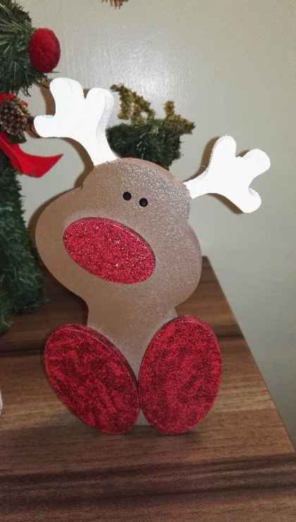 Large wooden reindeer